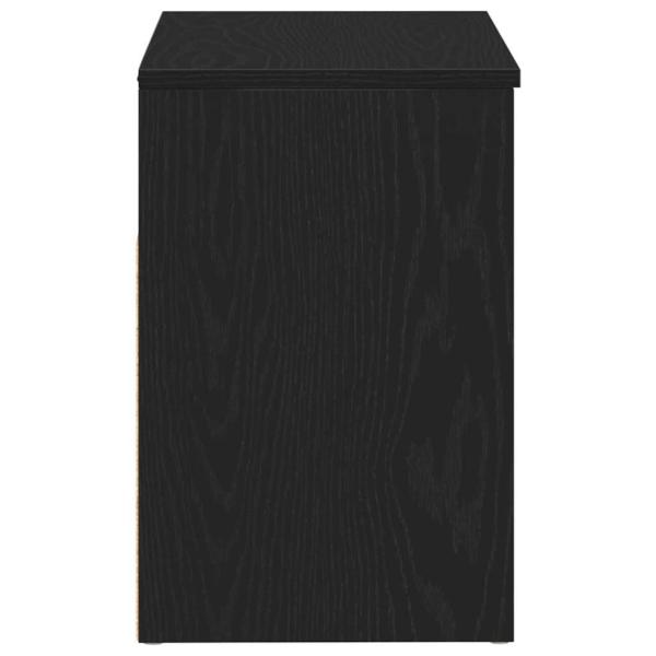 Flurbank Schwarz Eiche 60x30x45 cm Holzwerkstoff