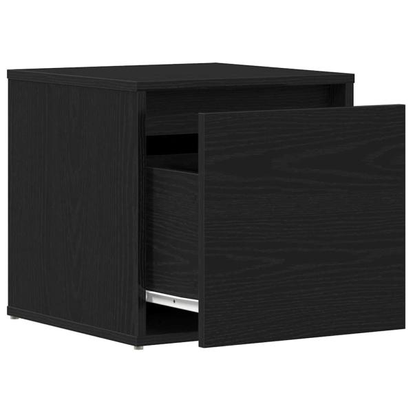 Box Drawer Schwarz Eiche 40,5x40x40 cm Holzwerkstoff