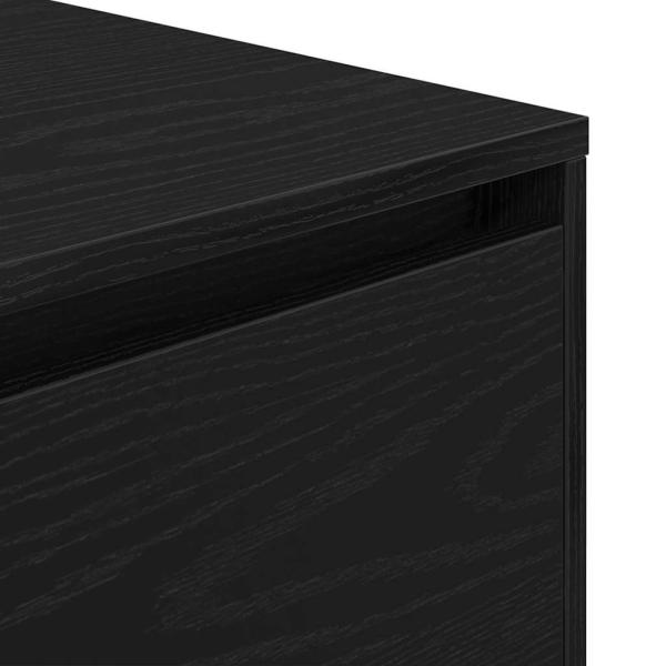 Box Drawer Schwarz Eiche 40,5x40x40 cm Holzwerkstoff