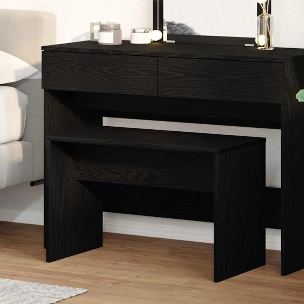Dressing Stool Schwarze Eiche 70x35x45 cm MDF
