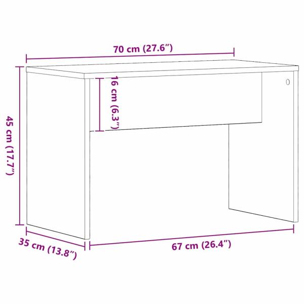 Dressing Stool Schwarze Eiche 70x35x45 cm MDF