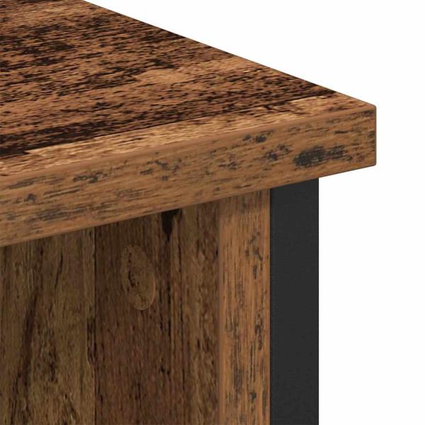 TV-Schrank Altholz 100x35x45 cm Holzwerkstoff und Stahl