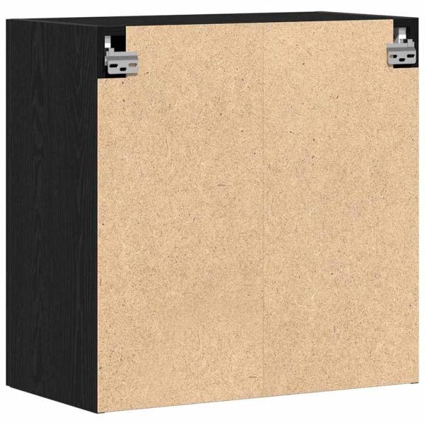 Wandschrank Schwarz Eiche 60x31x60 cm Holzwerkstoff