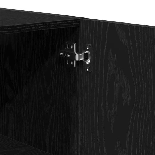 Wandschrank Schwarz Eiche 60x31x60 cm Holzwerkstoff