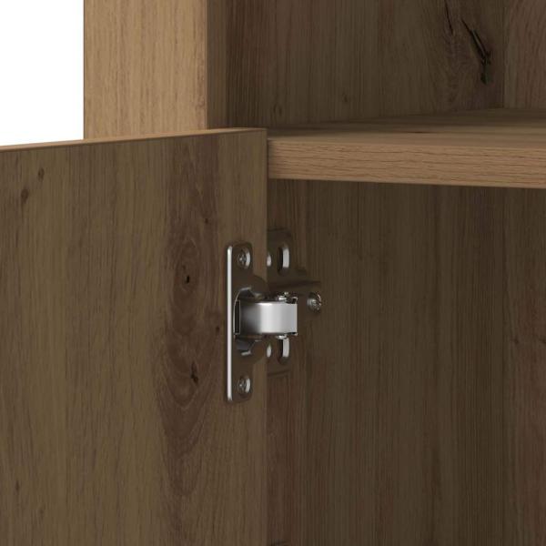 Seitenschränke mit LED-Lichtern 2 Stück Artisan Eiche 41x37x67 cm