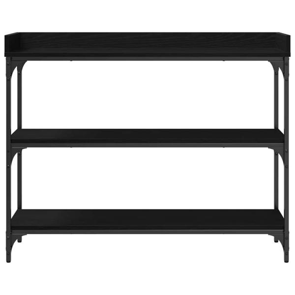 Konsolentisch Schwarz Eiche 100x30x80 cm Holzwerkstoff & Stahl