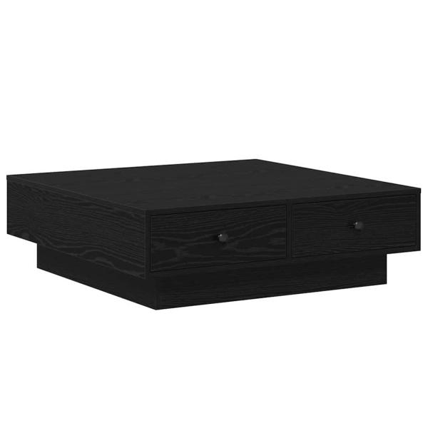 Couchtisch Schwarz Eiche Holzwerkstoff 90 x 90 x 28 cm Couchtisch