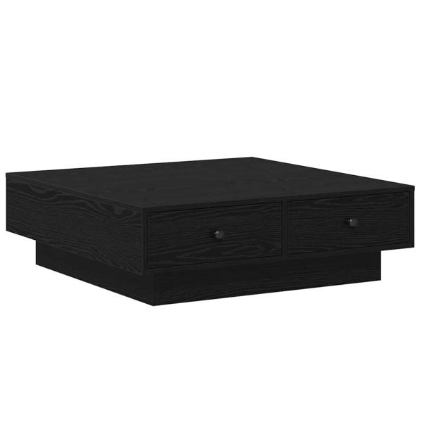 Couchtisch Schwarz Eiche Holzwerkstoff 90 x 90 x 28 cm Couchtisch