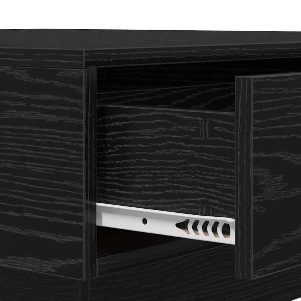 Couchtisch Schwarz Eiche Holzwerkstoff 90 x 90 x 28 cm Couchtisch