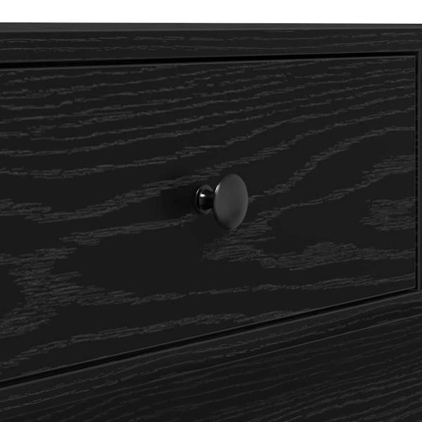 Couchtisch Schwarz Eiche Holzwerkstoff 90 x 90 x 28 cm Couchtisch