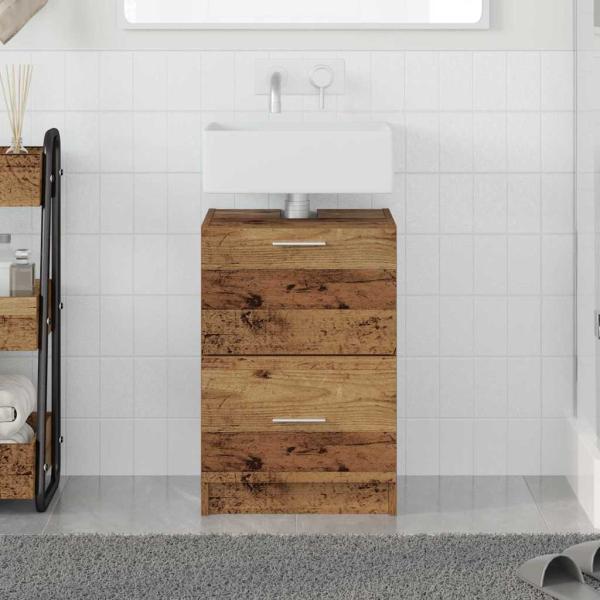 ARDEBO.de - Waschbecken Schrank Altholz 40x37x59 cm Schichtstoff