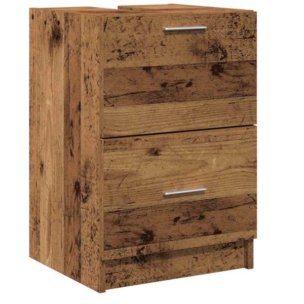 Waschbecken Schrank Altholz 40x37x59 cm Schichtstoff