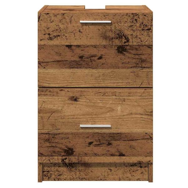 Waschbecken Schrank Altholz 40x37x59 cm Schichtstoff