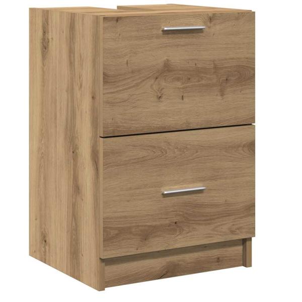 Waschbeckenschrank Eiche 40x37x59 cm Holzwerkstoff
