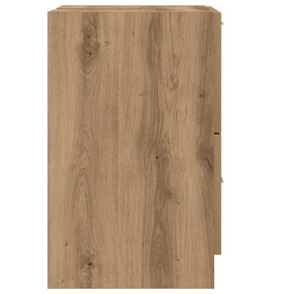 Waschbeckenschrank Eiche 40x37x59 cm Holzwerkstoff