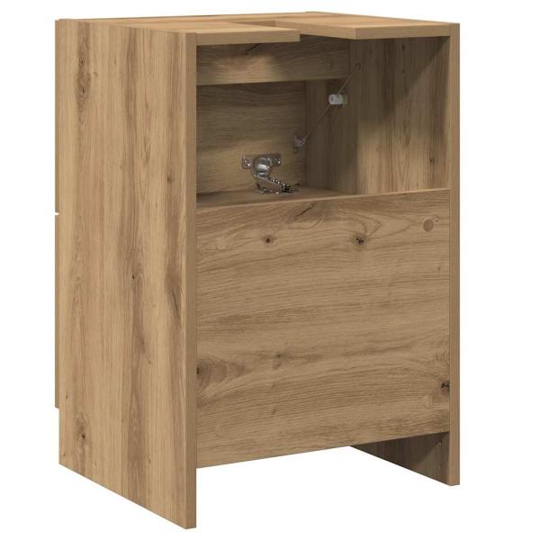 Waschbeckenschrank Eiche 40x37x59 cm Holzwerkstoff
