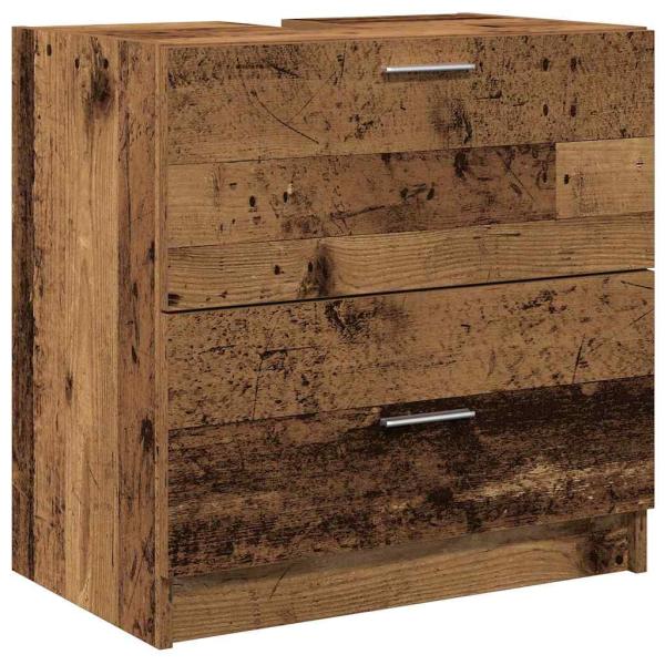 Waschbeckenunterschrank Altes Holz 59x37x59 cm Furniertes Holz