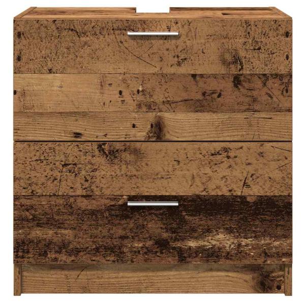 Waschbeckenunterschrank Altes Holz 59x37x59 cm Furniertes Holz