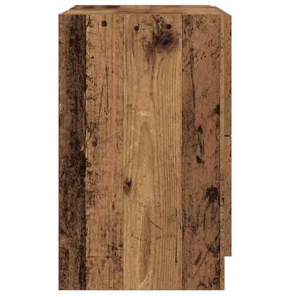 Waschbeckenunterschrank Altes Holz 59x37x59 cm Furniertes Holz
