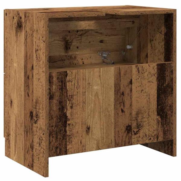 Waschbeckenunterschrank Altes Holz 59x37x59 cm Furniertes Holz