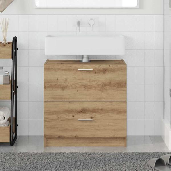 ARDEBO.de - Waschbeckenunterschrank Artisan-Eiche 59x37x59 cm Holzwerkstoff