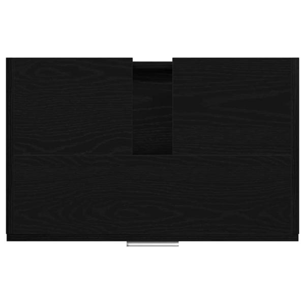 Waschbeckenunterschrank Schwarz Eiche 59x37x59 cm Ingenieurholz