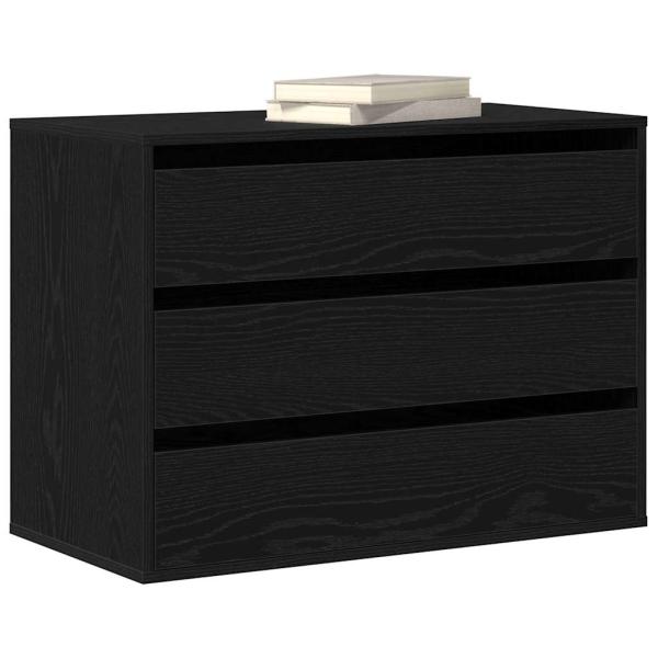 Eckkommode Schwarz Eiche 80x41x58 cm Holzwerkstoff