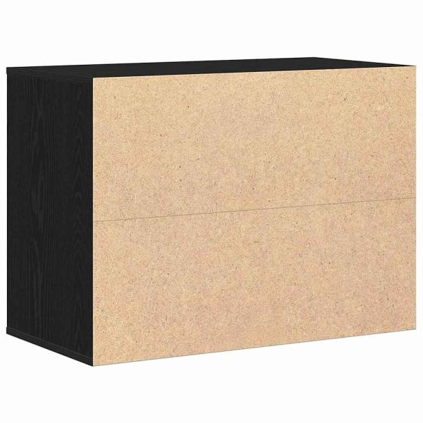 Eckkommode Schwarz Eiche 80x41x58 cm Holzwerkstoff