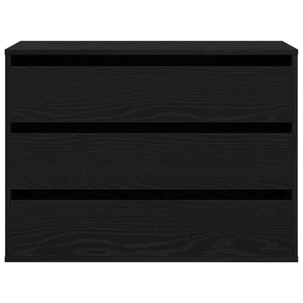 Eckkommode Schwarz Eiche 80x41x58 cm Holzwerkstoff