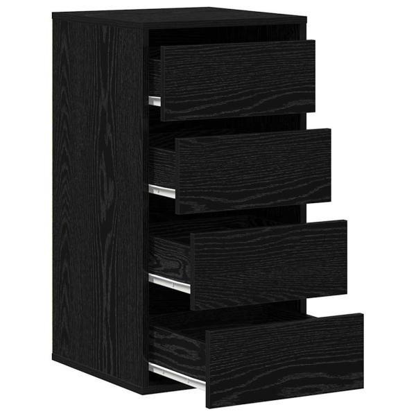 Eck-Kommode Schwarz Eiche 40x41x76 cm Holzwerkstoff