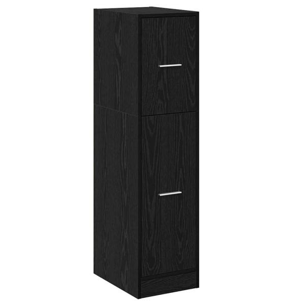 Apotheker Schrank Schwarz Eiche 30x41x118 cm Holzwerkstoff