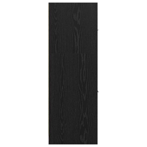 Apotheker Schrank Schwarz Eiche 30x41x118 cm Holzwerkstoff
