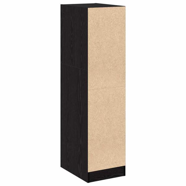 Apotheker Schrank Schwarz Eiche 30x41x118 cm Holzwerkstoff