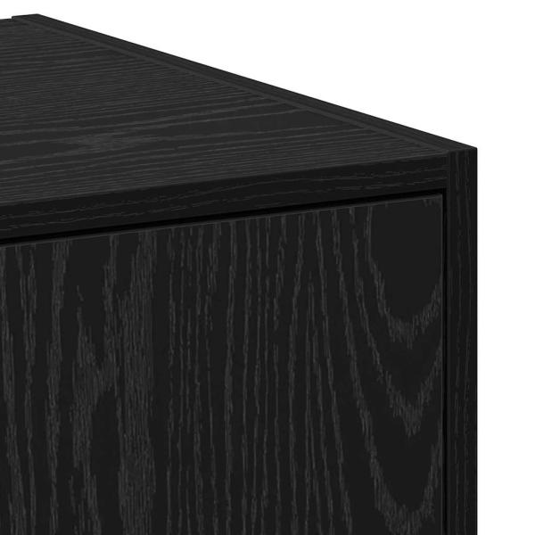 Apotheker Schrank Schwarz Eiche 30x41x118 cm Holzwerkstoff