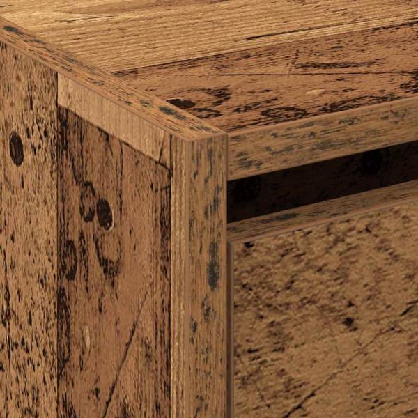 Schuhschrank Alteiche 60x21x57 cm Ingenieurholz