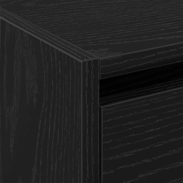 Schuhschrank Schwarz Eiche 60x21x57 cm aus Holzwerkstoff