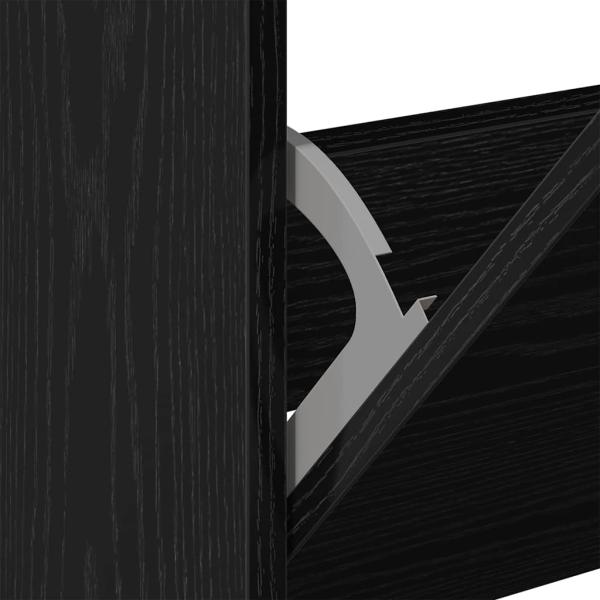 Schuhschrank Schwarz Eiche 60x21x57 cm aus Holzwerkstoff