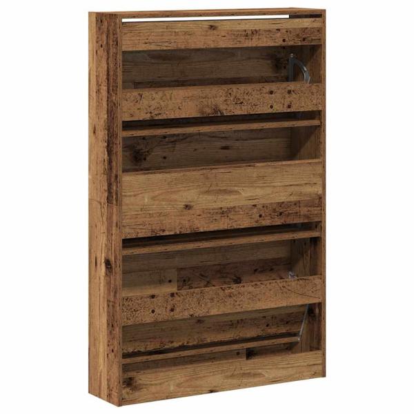 Schuhschrank Alte Holz 80x21x125,5 cm Ingenieurholz