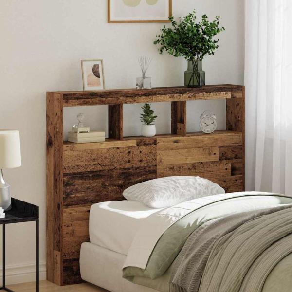 ARDEBO.de - Kopfteil Altholz Massivholz Altholz 120 x 17 x 102 cm