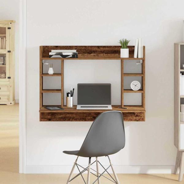 ARDEBO.de - Wandmontageschreibtisch Alte Eiche 105x48x75 cm Holzwerkstoff