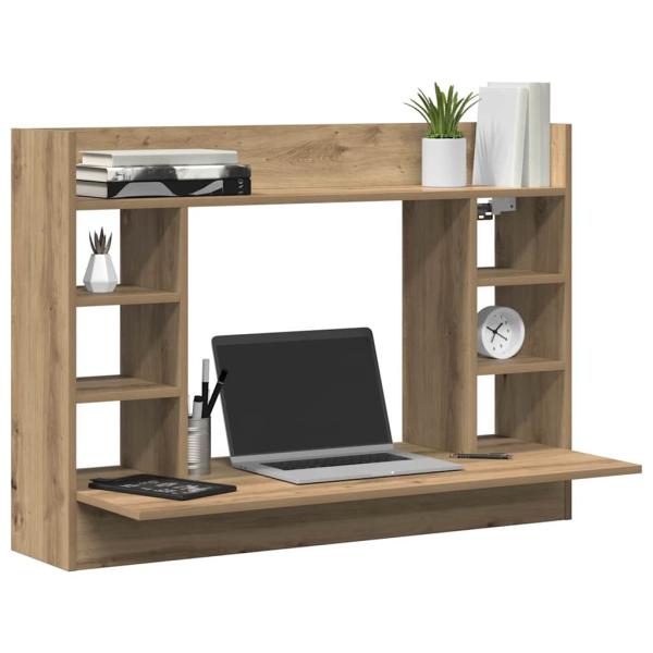 Wandmontierter Schreibtisch Artisan Oak 105x48x75 cm Brett-Schichtstoff