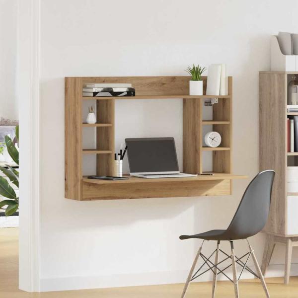 Wandmontierter Schreibtisch Artisan Oak 105x48x75 cm Brett-Schichtstoff