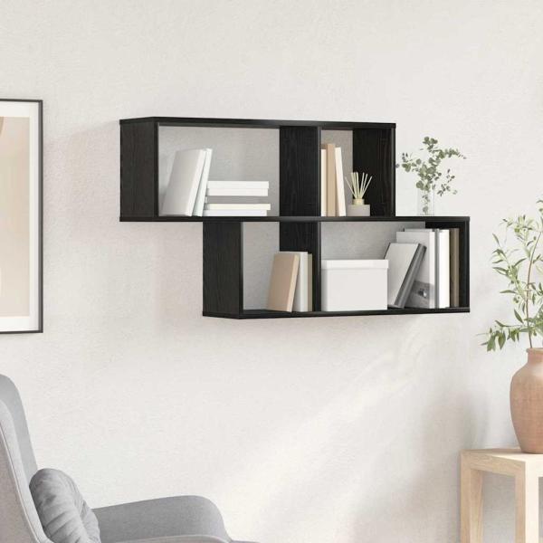ARDEBO.de - Wandregal Schwarze Eiche 100x25x53 cm MDF