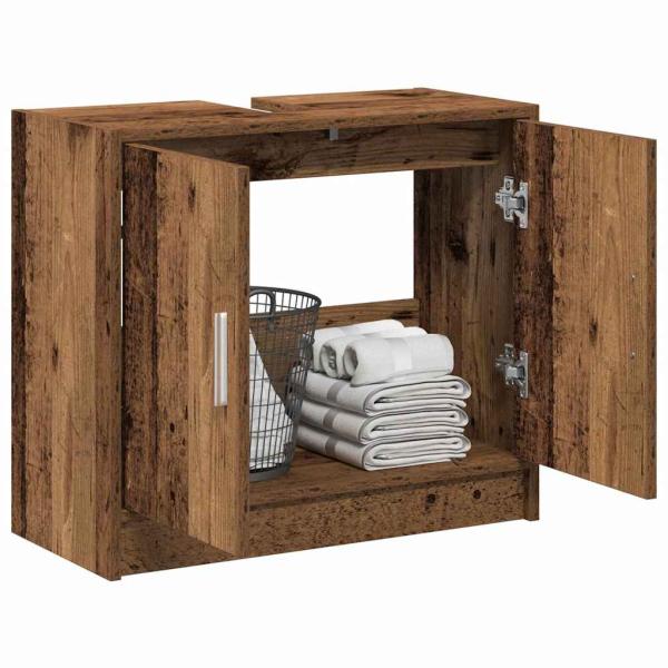 Waschbecken-Schränke Altes Holz 63x29x55 cm