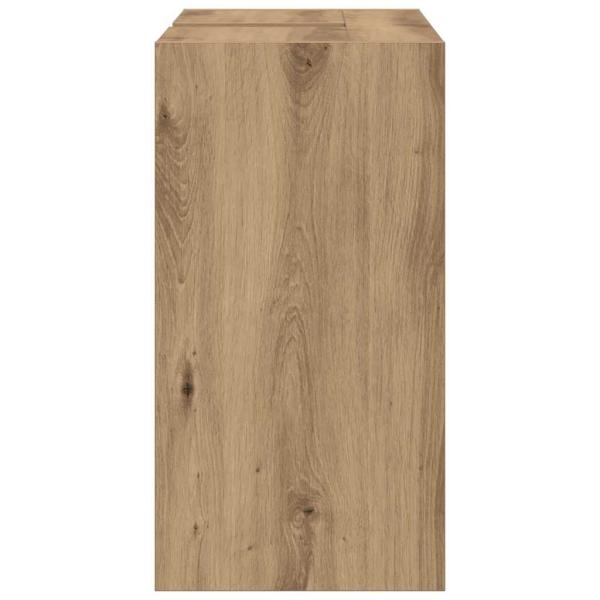 Waschbecken Schrank Massivholz Eiche 63x29x55 cm Holzwerkstoff