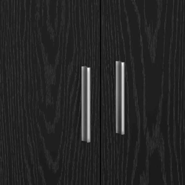 Waschschrank schwarzes Eichenholz 63x29x55 cm Holzwerkstoff