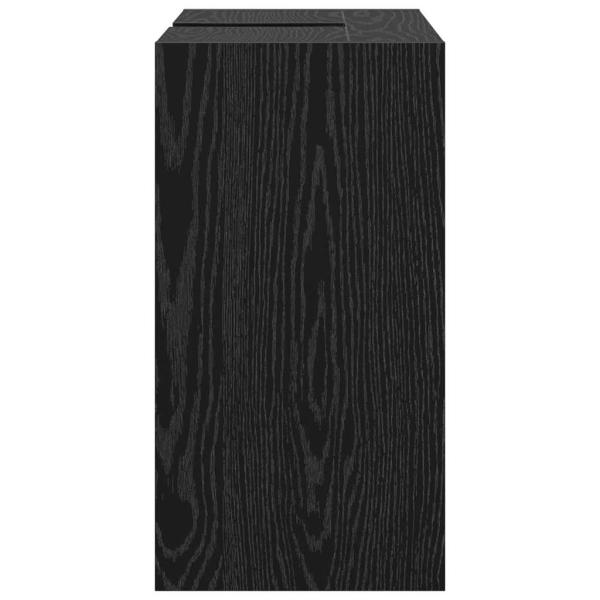 Waschschrank schwarzes Eichenholz 63x29x55 cm Holzwerkstoff