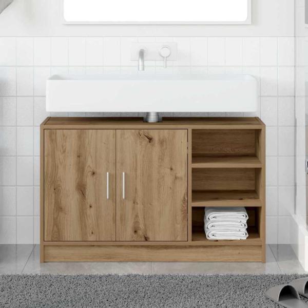 ARDEBO.de - Waschbeckenschrank Artisan Eiche 90x29x55 cm Holzwerkstoff