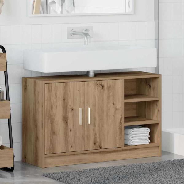 Waschbeckenschrank Artisan Eiche 90x29x55 cm Holzwerkstoff