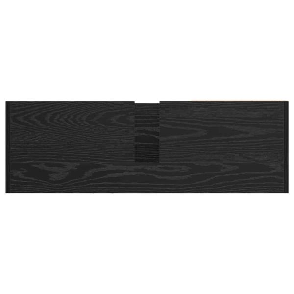 Badezimmerschrank Schwarz Eichen-Optik 90 x 29 x 55 cm